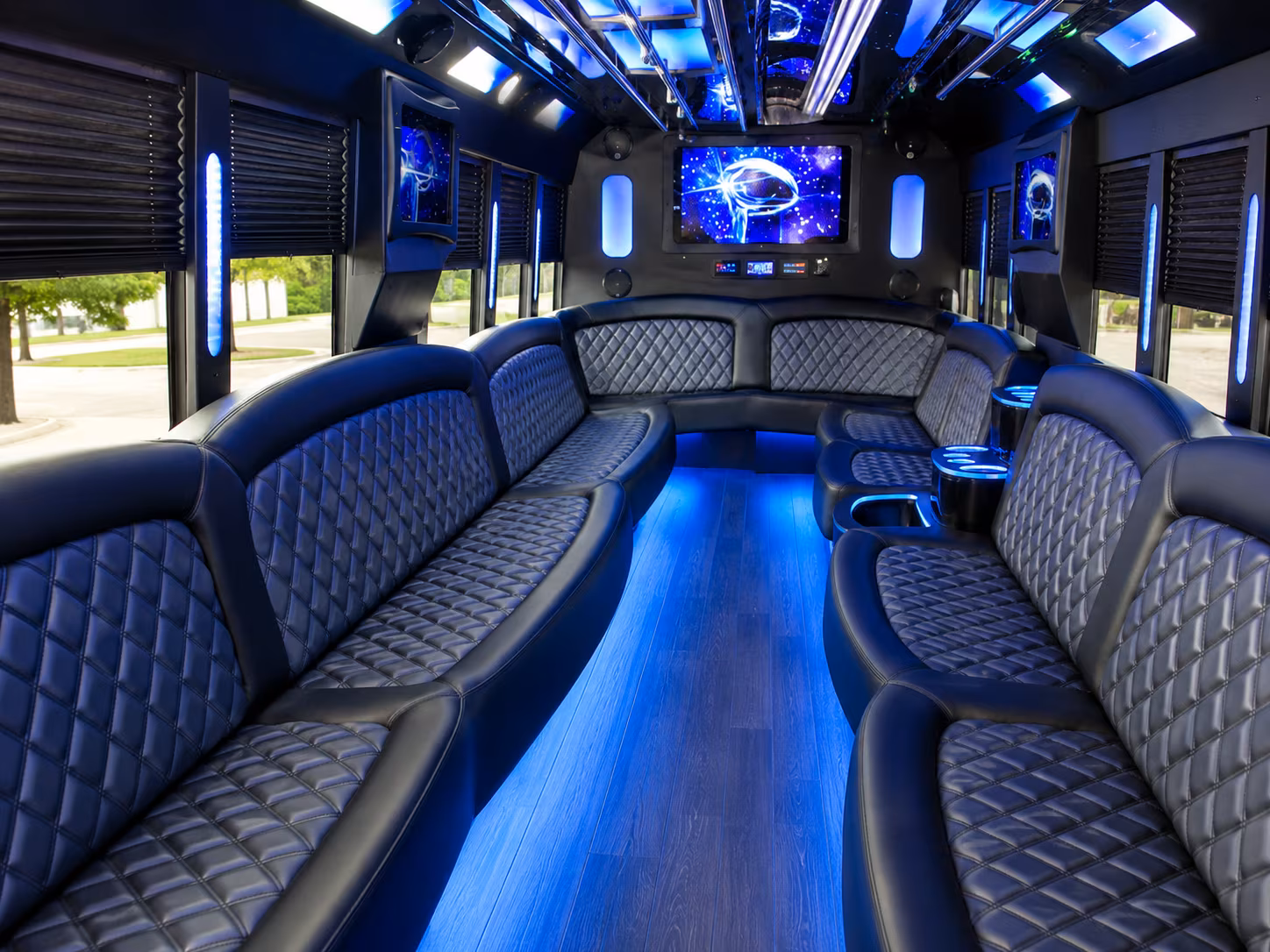28 Passenger Party Bus Inside