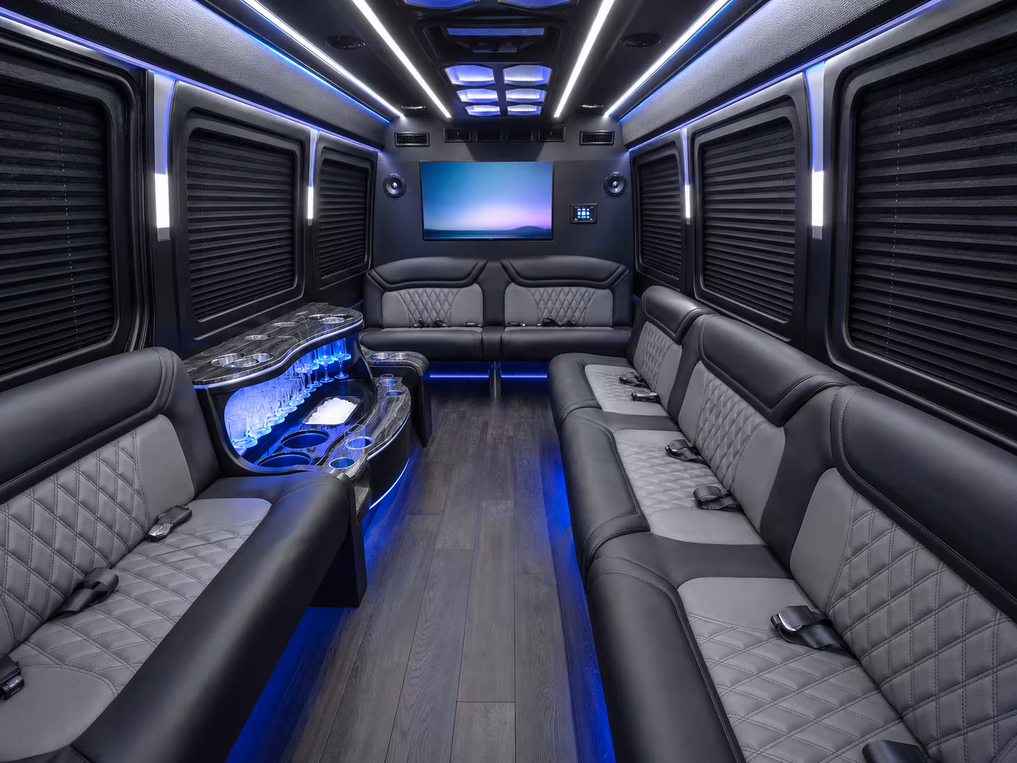 El Monte Airport Shuttle & Transportation party bus exterior