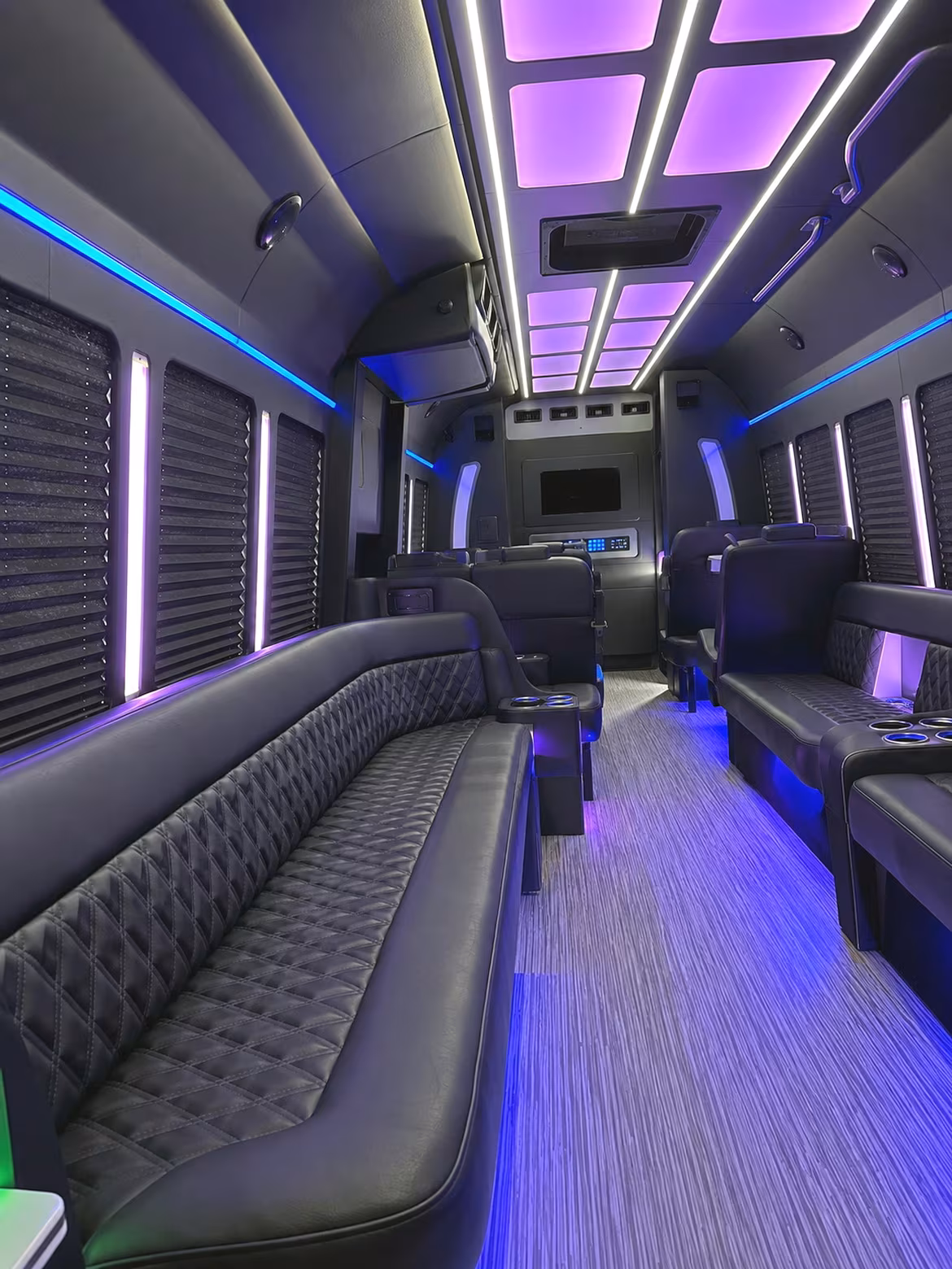 El Monte Bachelor & Bachelorette Transportation party bus interior
