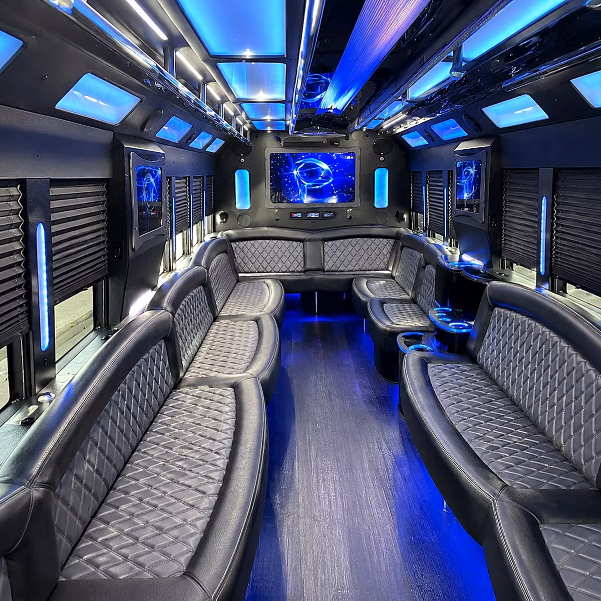 El Monte Prom & Homecoming Transportation party bus interior