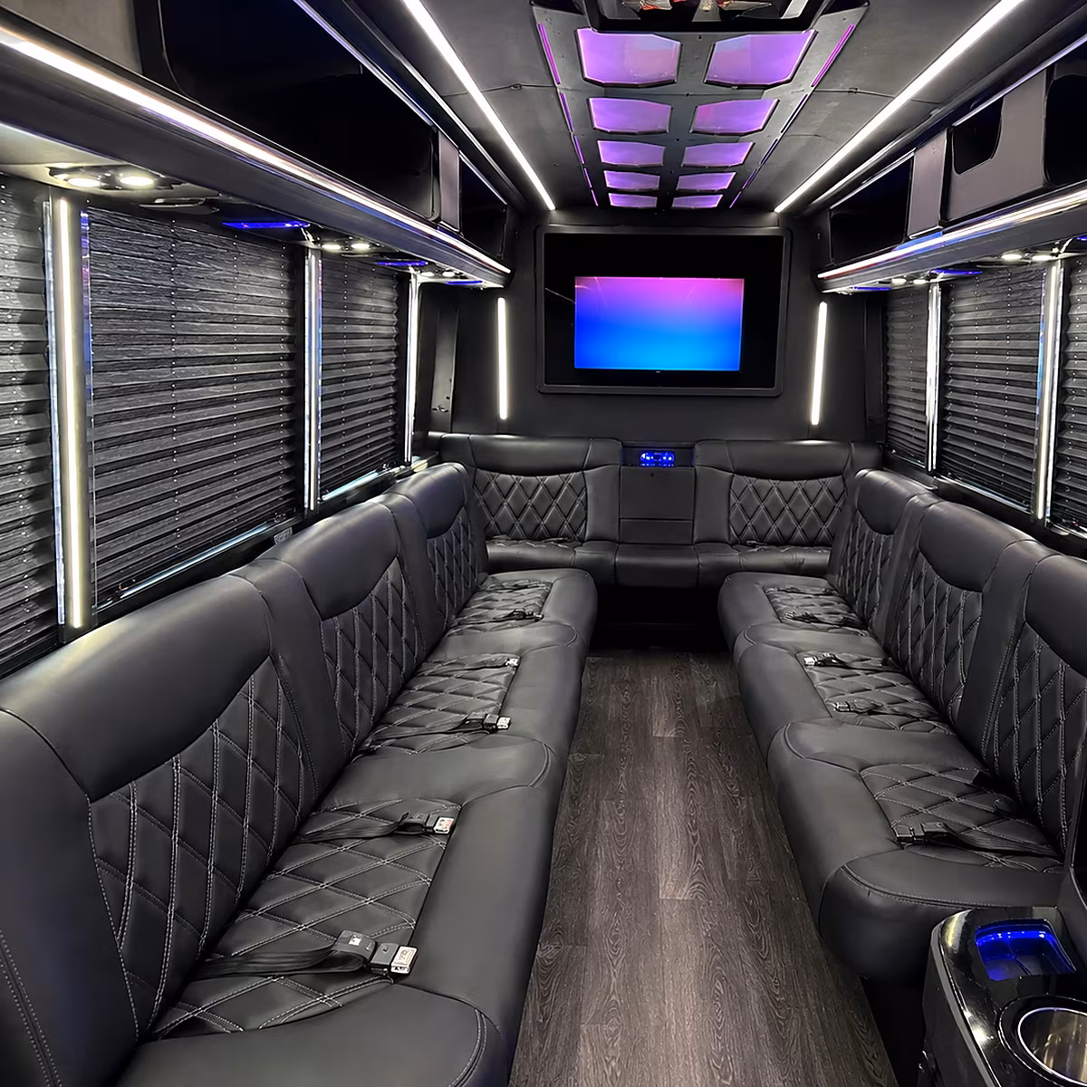 El Monte Prom & Homecoming Transportation party bus interior