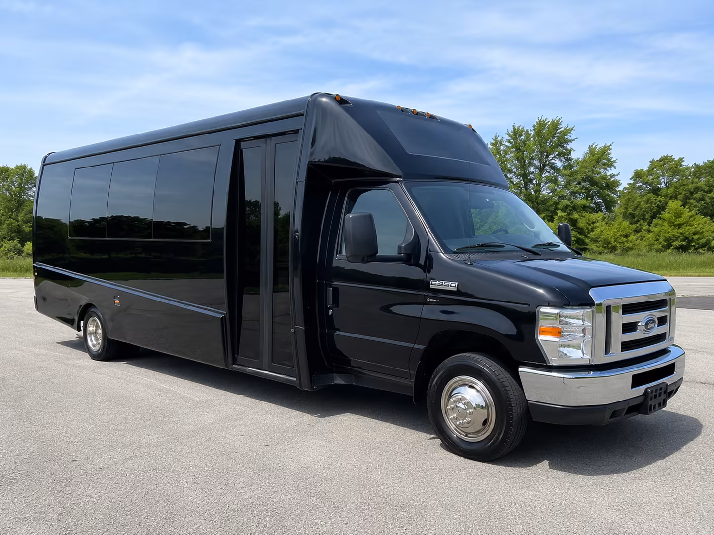 El Monte School Event Transportation party bus exterior