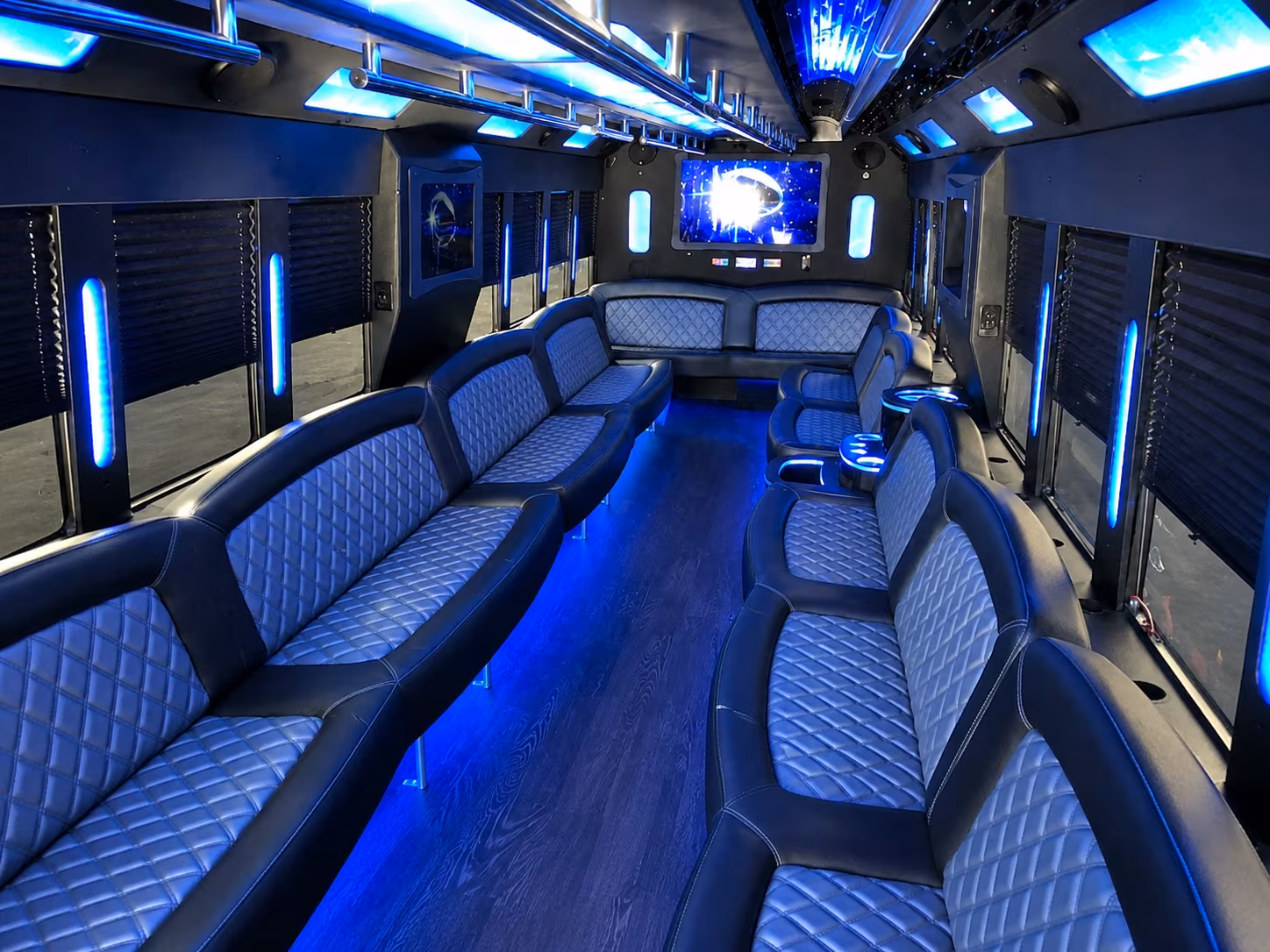 El Monte Wedding Transportation party bus exterior