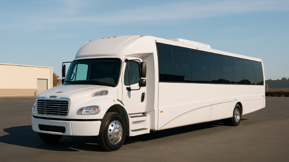 Exterior of Charter Bus Company Rosemead's 28 Passenger Party Bus in Rosemead