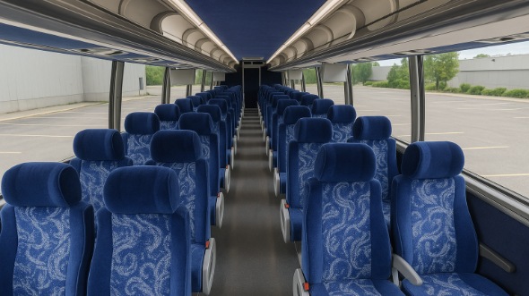 Interior of Charter Bus Company El Monte's 40 Passenger Charter Bus in El Monte