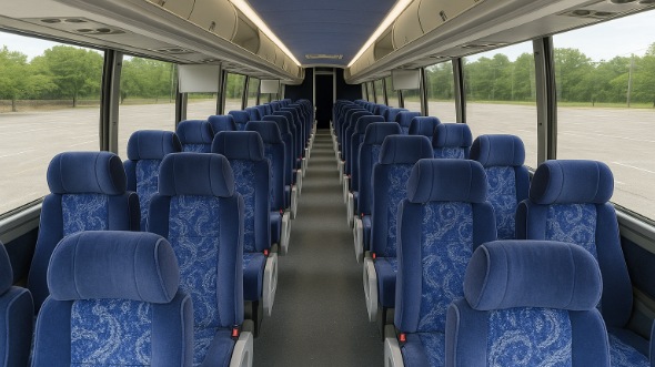 Interior of Charter Bus Company El Monte's 45 Passenger Charter Bus in El Monte