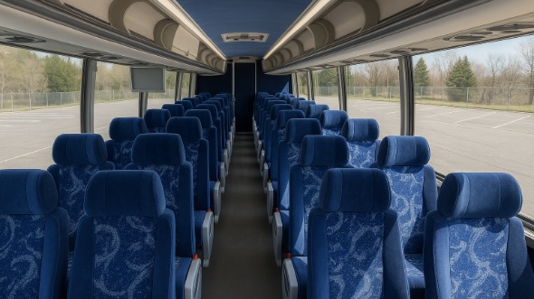 Interior of Charter Bus Company El Monte's 47 Passenger Charter Bus in El Monte