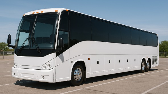 Exterior of Charter Bus Company Covina's 50 Passenger Party Bus in Covina