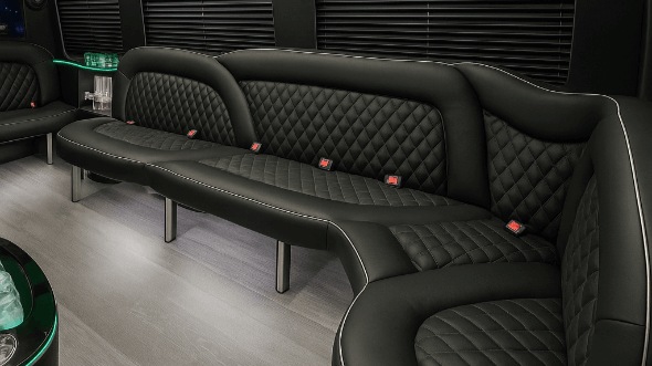 el monte 15 passenger party bus interior